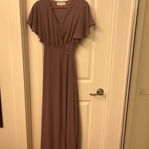 Purple floor length dress